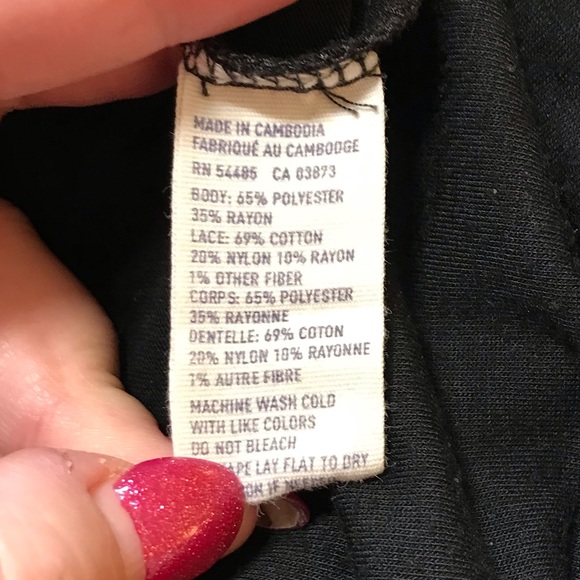 American Eagle black lace back cutout soft blouse Size L - Picture 8 of 9